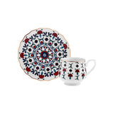 " Karaca Ebruli 90 ml 6-teiliges Kaffeetassenset, Mehrfarbig "