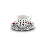" Karaca Ebruli 90 ml 6-teiliges Kaffeetassenset, Mehrfarbig "