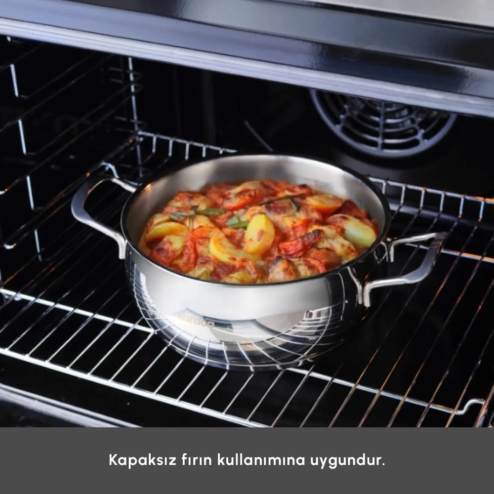 " Karaca Induktions Stahl Kochgeschirr Set mit Vorratsbehälter, 13 Teilig "