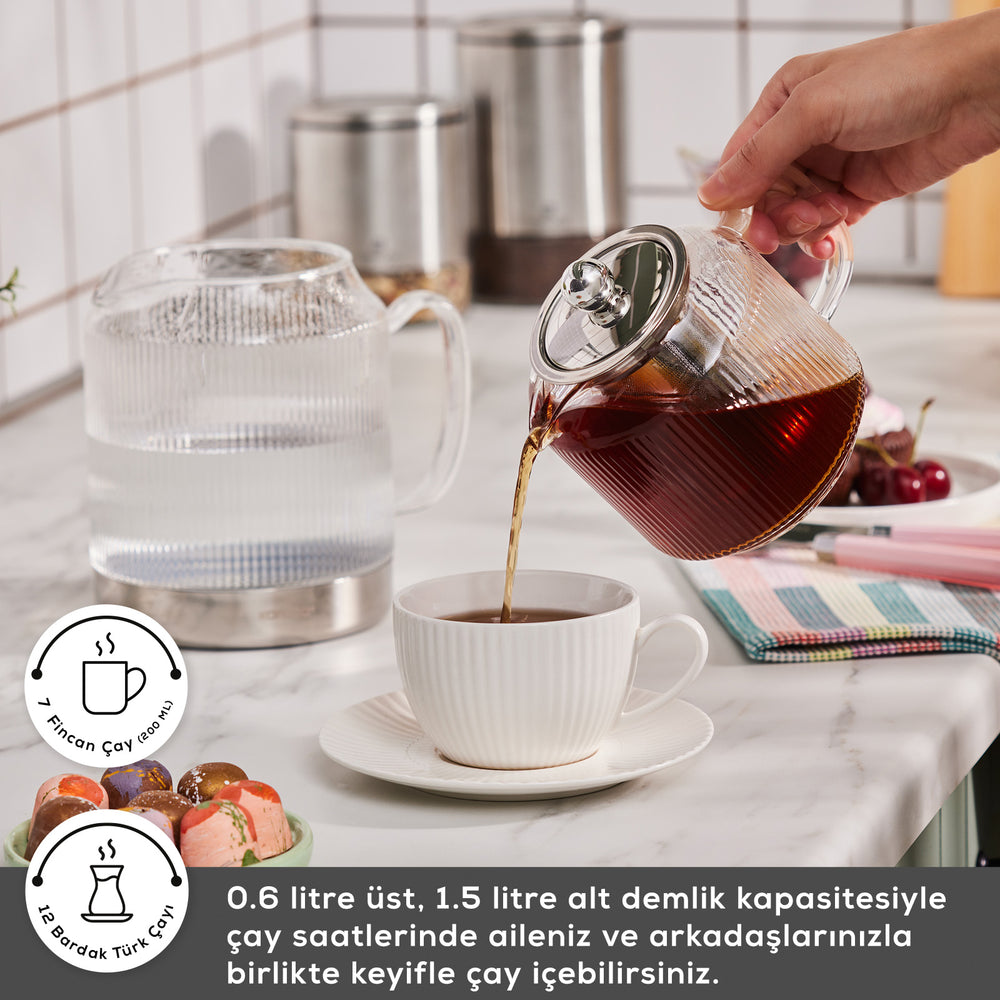 " Karaca Kelly Glas Teekanne "