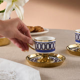 " Karaca Hilal 4-teiliges Porzellan Türkisch-Kaffeetassen-Set, 85 ml, Mehrfarbig "