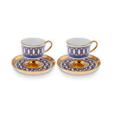" Karaca Hilal 4-teiliges Porzellan Türkisch-Kaffeetassen-Set, 85 ml, Mehrfarbig "