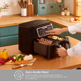 " Karaca Air Cook Duo Hausmannskost XXXL 8 Liter Airfryer, Starlight, 8 Personen, 2500W "