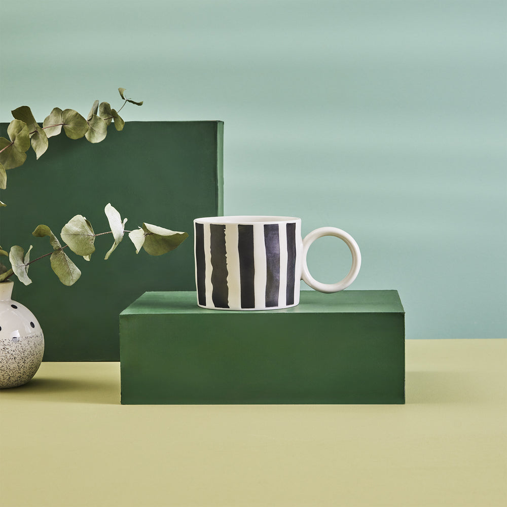 " Karaca Erica Streifen Tasse, 370 ml "