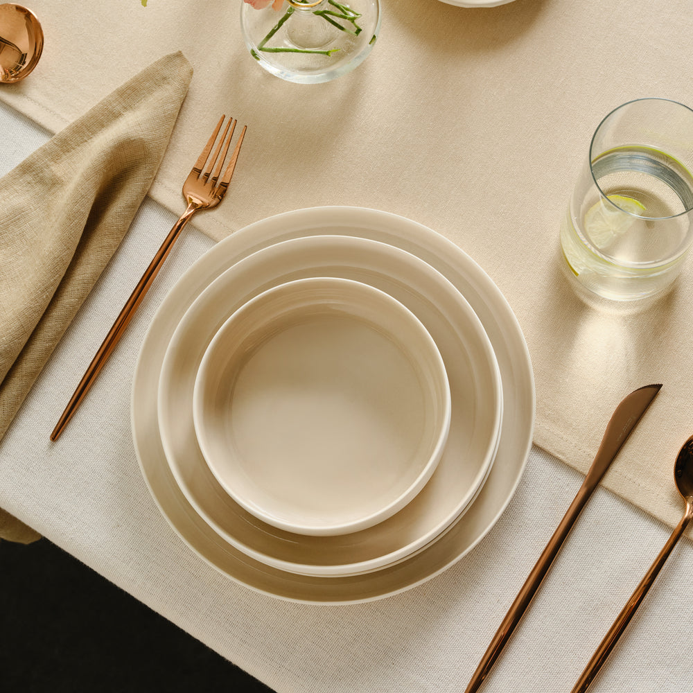 " Karaca Earth Collection Finesse 24-teiliges Tafelset für 6 Personen Beige "