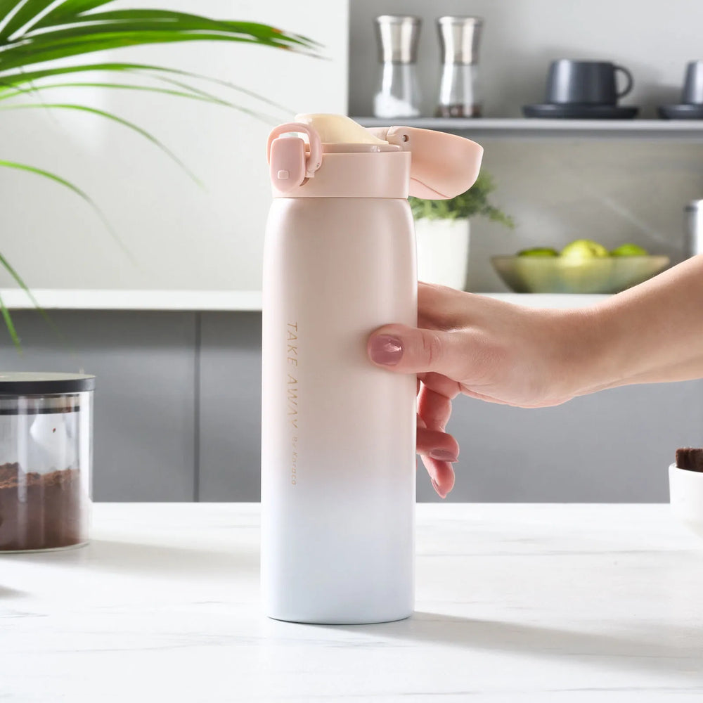 " Karaca Skyfall Stahl Auslaufsichere Thermoskanne 500 Ml Rosa "