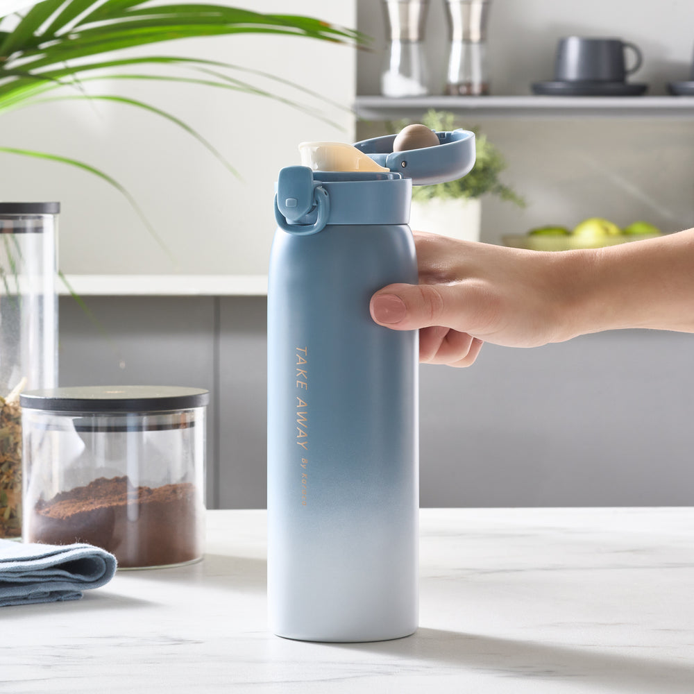 " Karaca Skyfall Steel Auslaufsichere Thermoskanne 500 Ml Blau "