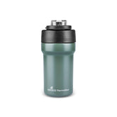Karaca Thermosteel Camping 2-in-1 Edelstahl-Thermosflasche 450 ml Khaki