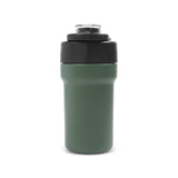 Karaca Thermosteel Camping 2-in-1 Edelstahl-Thermosflasche 450 ml Khaki