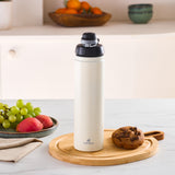 " Karaca Thermosteel Earth Auslaufsicherer Edelstahl-Thermos 680 ml Beige "
