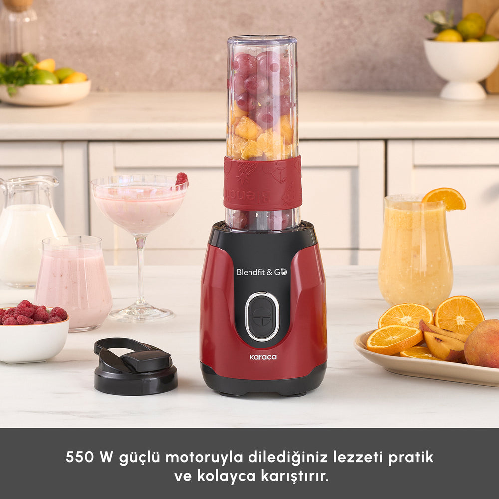 " Karaca Blendfit Go Personal Smoothie Blender Rudolph Red "