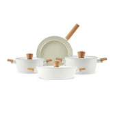 " Karaca Swiss Crystal Almond Cream Induktionsfähiges 7-teiliges Töpfe-Set "
