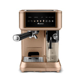 Karaca MyCaffe Barista S10 Automatische Siebträger Maschine mit integriertem Milchbehälter – Walnut Brown