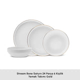 " Karaca Streamline New Saturn Gold 24-teiliges Tafelservice, 6 Personen "