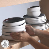 " Karaca Earth Collection Galactic 55-teiliges Tafelservice für 12 Personen – Weiß "