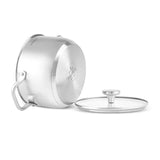 Karaca Elite Edelstahl-Induktions-Kochtopf mit Deckel 22 cm Silber