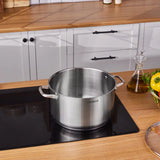 Karaca Elite Edelstahl-Induktions-Kochtopf mit Deckel 28 cm Silber