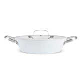 Karaca Swiss Crystal Almond Cream Handle Flache Kasserolle 30 cm