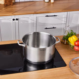 Karaca Elite Edelstahl-Induktions-Kochtopf mit Deckel 30 cm Silber