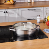 Karaca Elite Edelstahl-Kasserolle Flach 26 cm 34 L