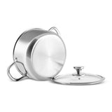 Karaca 3Ply Edelstahl Guardian 7-teiliges Kochgeschirr-Set Induktion Silber