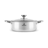 Karaca 3Ply Edelstahl Guardian 7-teiliges Kochgeschirr-Set Induktion Silber