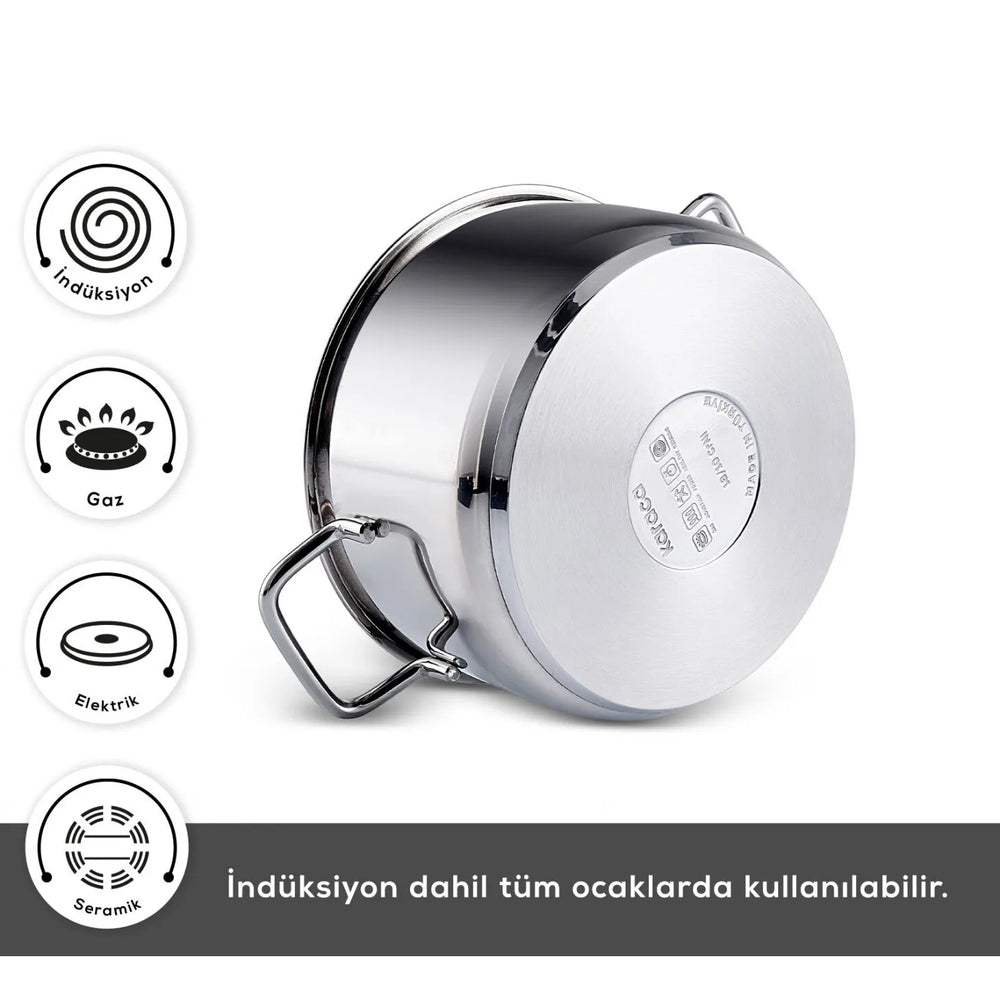 " Karaca Belgrad Kochgeschirrset aus Edelstahll 15-teiligesaus "