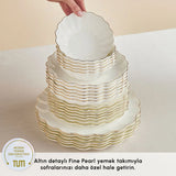 " Karaca Fine Pearl Extra Shell 55-teiliges 12-Personen Geschirrset Gold "