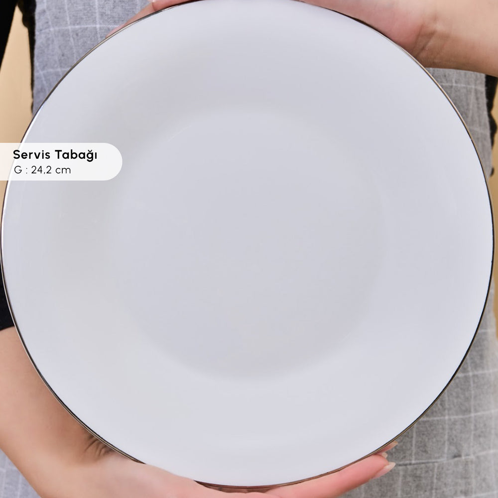 " Karaca Fine Pearl New Fame Frühstücksset für 6 Personen, 26-teilig – Platin "
