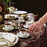 " Karaca Royal Bone Diana Kaffeetassenset für 6 Personen, 90 ml "