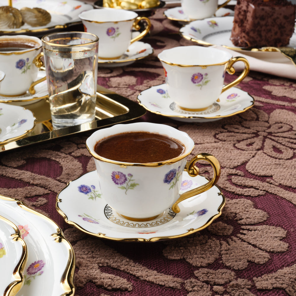 " Karaca Royal Bone Diana Kaffeetassenset für 6 Personen, 90 ml "