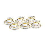 " Karaca Royal Bone Charlotte Kaffeetassenset für 6 Personen, 90 ml "