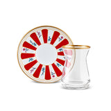 Karaca Bursa Türkisches Teeglas 12-teilig Rot