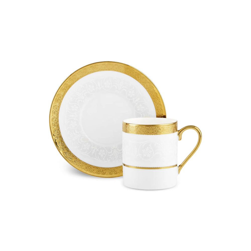 " Karaca Royal Bone Victoria Kaffeetassenset für 6 Personen, 90 ml "