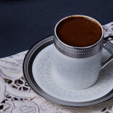Karaca Royal Bone Kate Kaffeetassenset für 6 Personen 90 ml