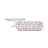 Karaca Rattan Grau-Glitzer 7-teiliges Kuchenset