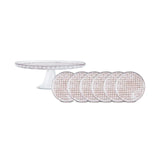 Karaca Rattan Grau-Glitzer 7-teiliges Kuchenset