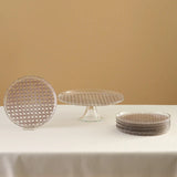 Karaca Rattan Grau-Glitzer 7-teiliges Kuchenset