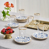 Karaca Mare 12-teiliges Glas-Türkisches Tee-Set für 6 Personen 170 ml Transparent