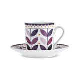 Karaca Tracy Gold 12-teiliges Bone China Espresso Türkisch-Kaffeetassen-Set für 6 Personen 80 ml Mehrfarbig