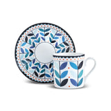 Karaca Tracy Gold 12-teiliges Bone China Espresso Türkisch-Kaffeetassen-Set für 6 Personen 80 ml Mehrfarbig