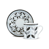 Karaca Tracy Gold 12-teiliges Bone China Espresso Türkisch-Kaffeetassen-Set für 6 Personen 80 ml Mehrfarbig