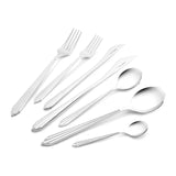 Karaca Rebellion 84-teiliges Edelstahl-Besteckset für 12 Personen Silber