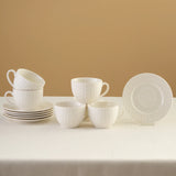 Karaca Nora Embossed Teetassen-Set für 6 Personen 220 ml