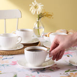 Karaca Anna Embossed Teetassen-Set für 6 Personen 220 ml