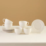 Karaca Anna Embossed Teetassen-Set für 6 Personen 220 ml