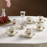 KARACA ANTIQUE 80 ML KAFFEETASSEN-SET FUR 6 PERSONEN