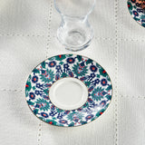 Karaca Edirne 12-teiliges Bone-China Türkisches Teeset für 6 Personen 130 ml Mehrfarbig