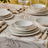 Karaca Bloom 24-teiliges Bone China Tafelservice für 6 Personen Weiss