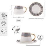 " Karaca Globe Kaffeeservice für 6 Personen "